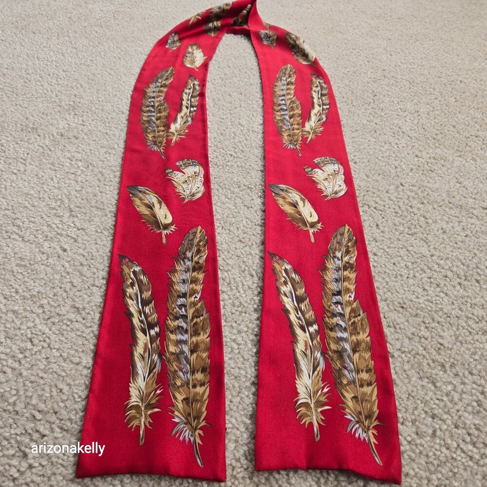 Silk Scarf Bird of Prey Feathers Owl Hawk Eagle Falcon